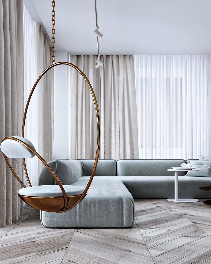 Gold Hanging Chair By Studio Home Desing