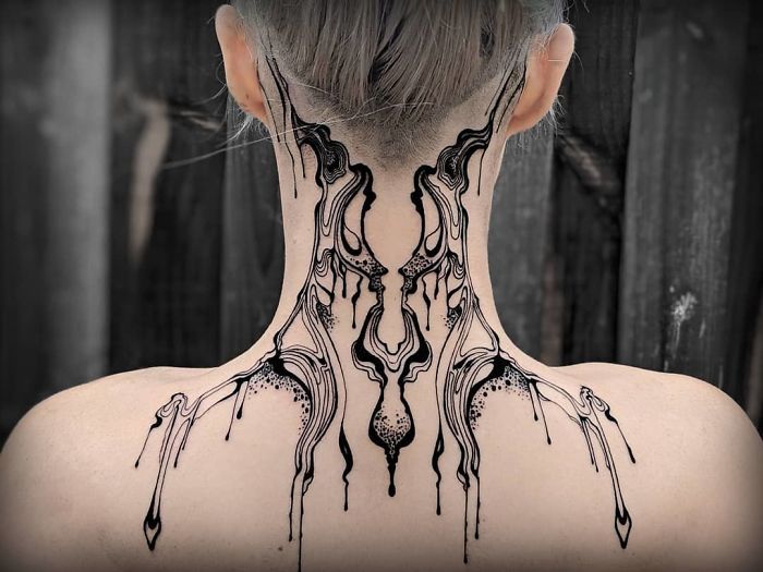 30 People Who Creatively Inked Their Necks | Bored Panda