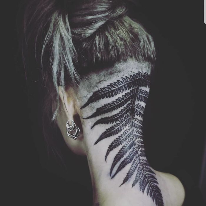 Dark Botanical Tattoo