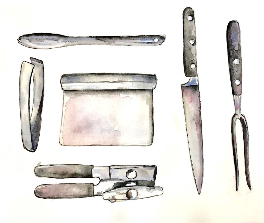 Bunch Of Metal Kitchen Items