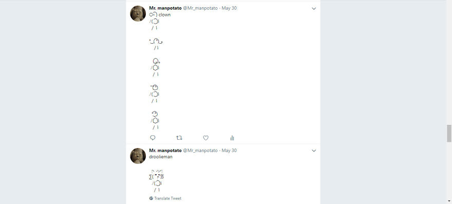 Twitter Art "Drawn" From Typable Characters I Gather And Copy Past Them To Make Art.