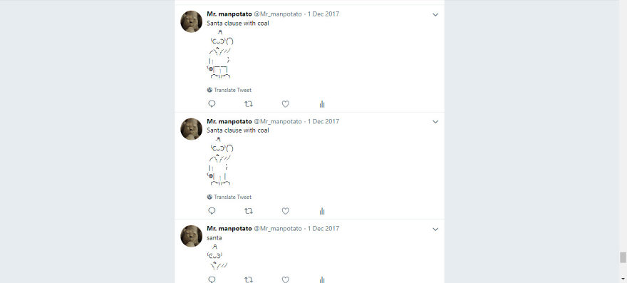 Twitter Art "Drawn" From Typable Characters I Gather And Copy Past Them To Make Art.