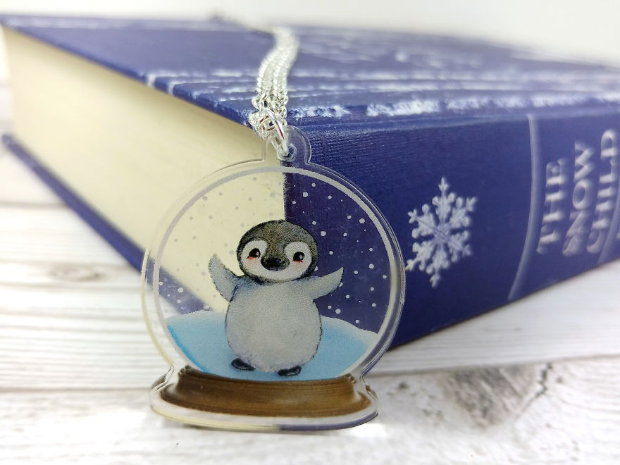 Penguin In A Snow Globe