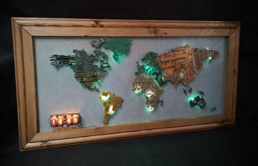 The World Made From Old Computer Circuit Boards! The World Made From Old Computer Circuit Boards!