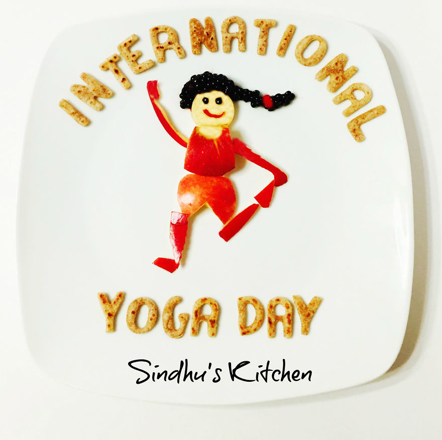 Celebrating International Yoga Day By Getting The Meal Plate Of Five Year Old With Motivation To Learn Yoga!