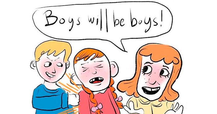 700px x 368px - Guy Illustrates How Boys Develop Sexism From Seemingly Small Interactions  With Adults | Bored Panda