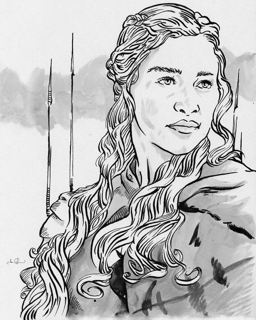 My Current Ink And Digital Series, In Honor Of Game Of Thrones
