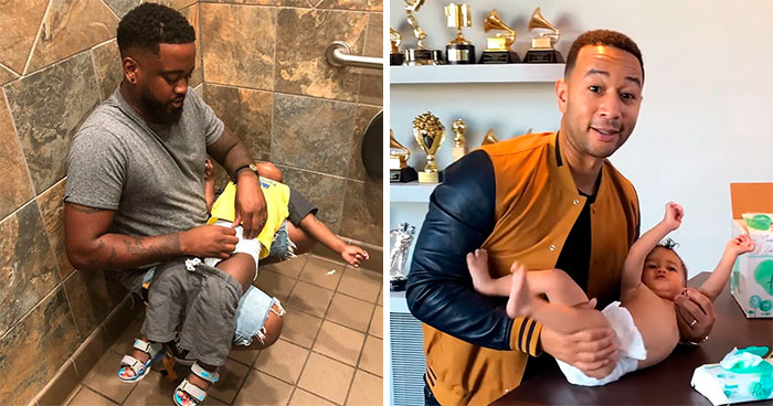 Inspired By Dad’s Viral Photo, John Legend Helps Pampers Install 5,000 Changing Tables In Men’s Restrooms