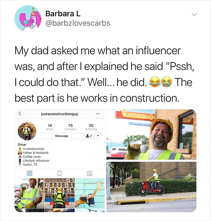 Dad Asks Daughter How To Be An Influencer, Says Pssh, I Could Do That And Gains 333K Followers 2
