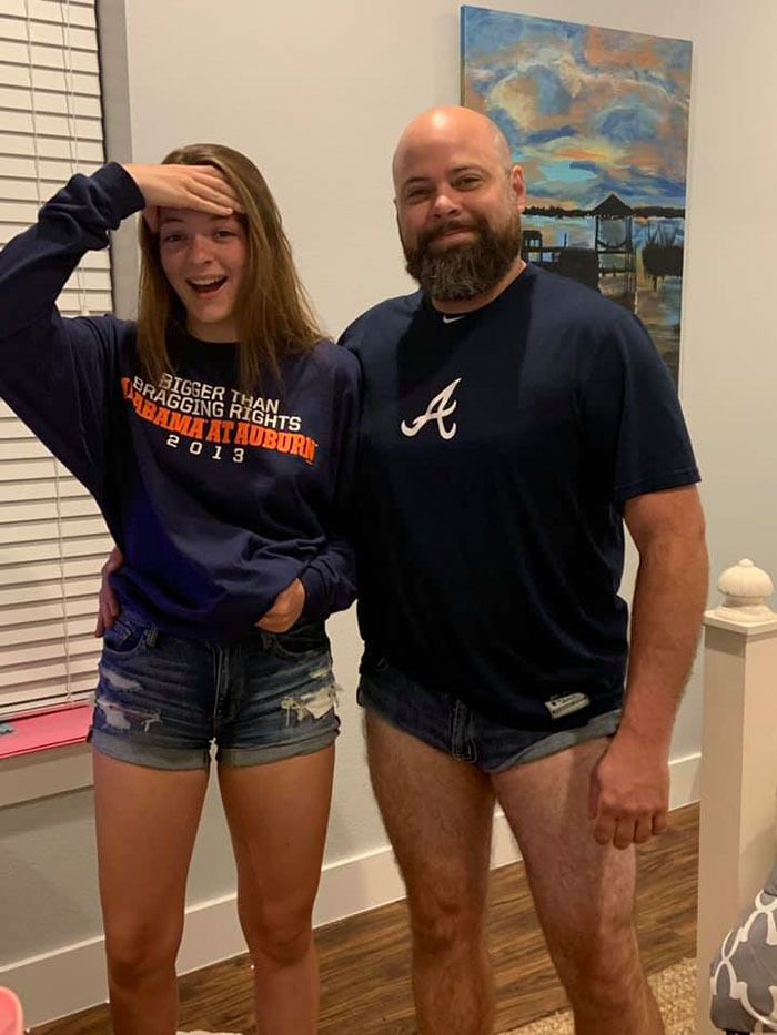 Dad Puts On Skimpy Shorts To Prove A Point To His Daughter