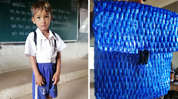 Teacher Shares Photos Of A Backpack A Father Made For His Son Because He Wanted To Save Money (Updated)