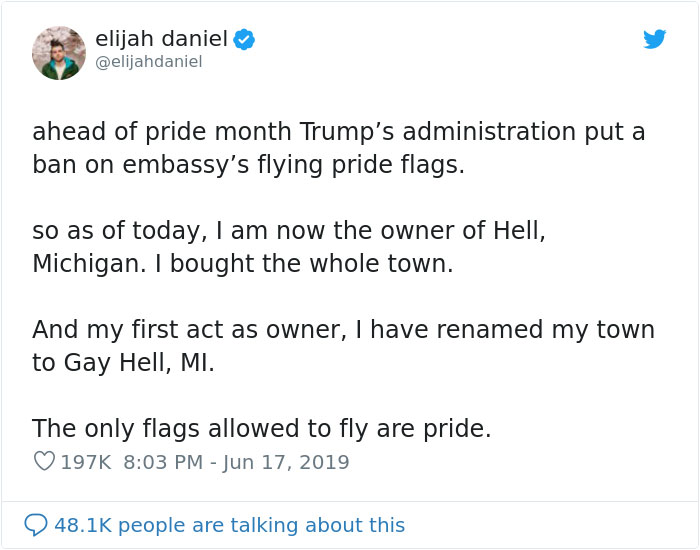 This Guy Just Bought A Town In Michigan And Renamed It "Gay Hell"