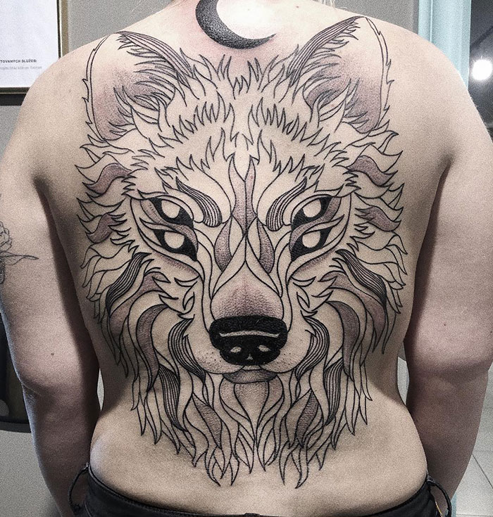 Four-Eyed Wolf Tattoo