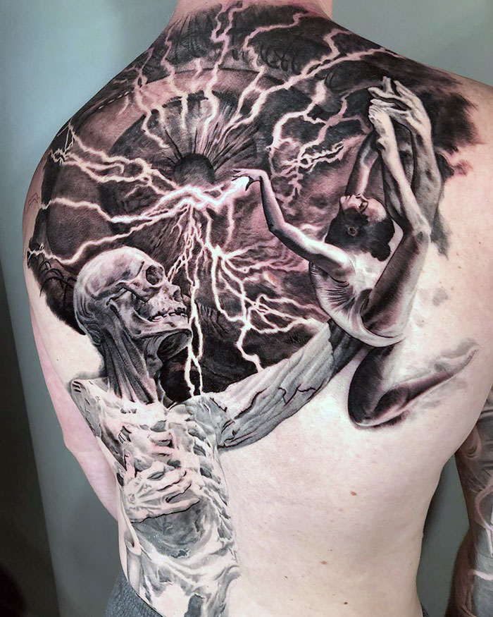 Detailed Back Tattoo