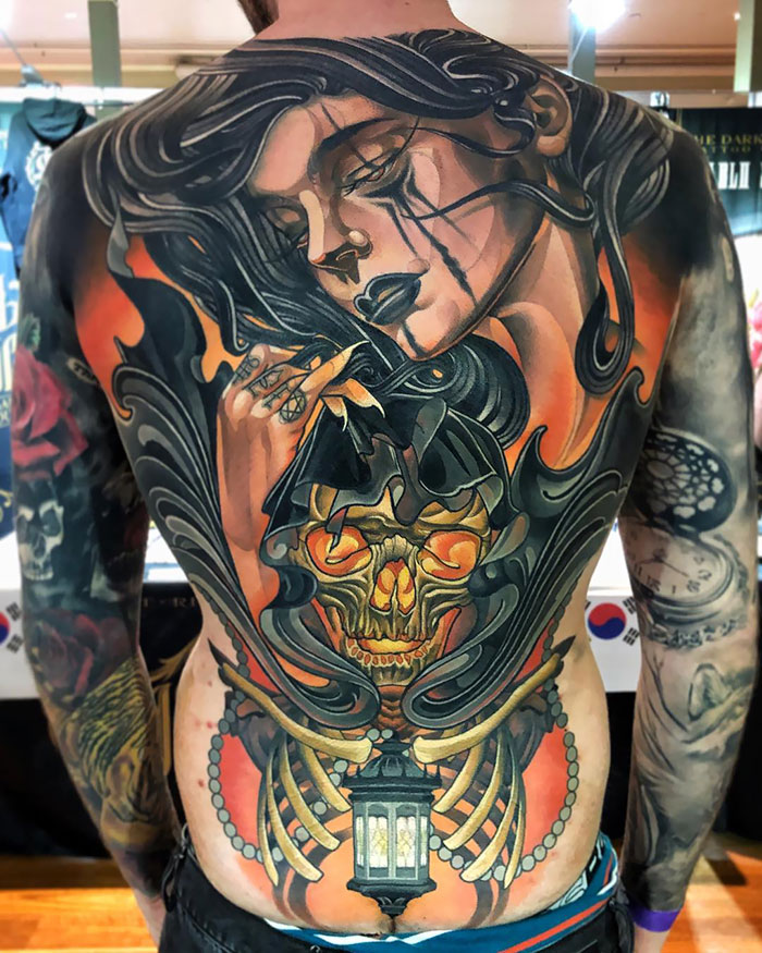 Neo-Traditional Back Piece