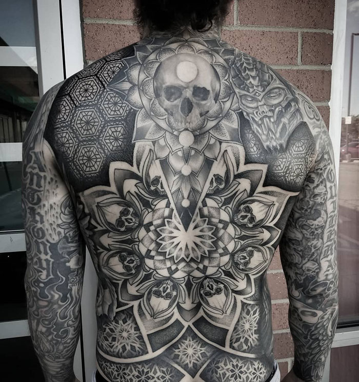 Big Scale Back Tattoo