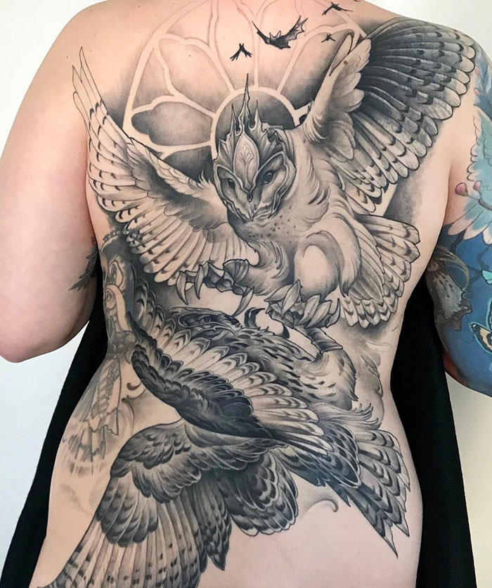 Progress Of A Back Tattoo