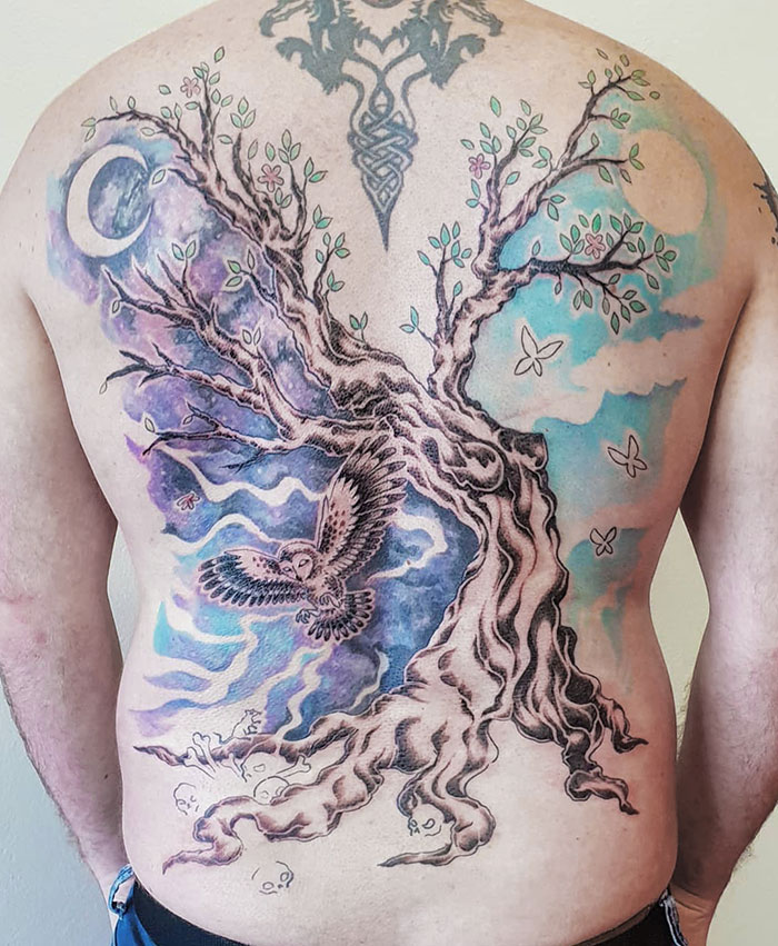 Tree Of Life Full Back Tattoo