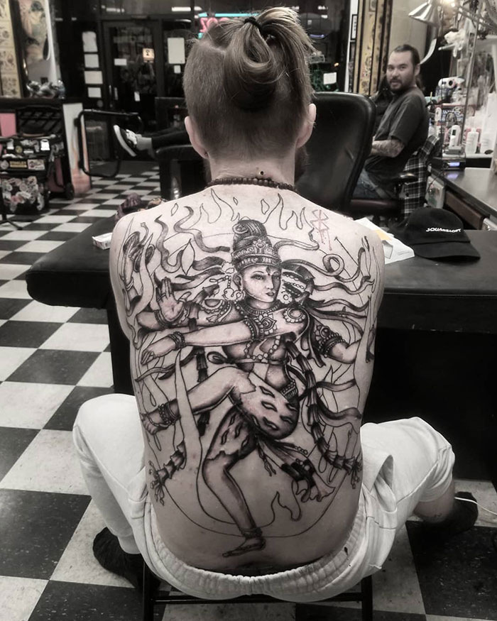 Progress Picture Of This Back Tattoo