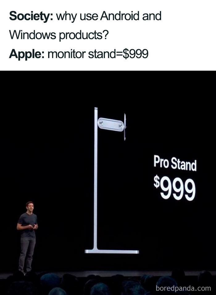 People Are Making Fun Of Apple's New $999 Monitor Stand And Mac Pro With 30  Hilarious Memes | Bored Panda