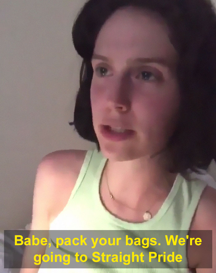 People Are Loving This Woman's Video About What Preparations For 'Straight Pride' Would Look Like