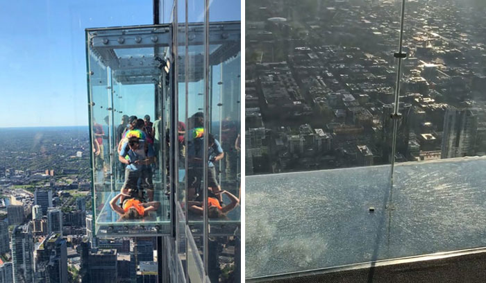 Visitors’ Worst Nightmare Comes True As The Glass Floor On 103rd Floor Shatters Under Their Feet