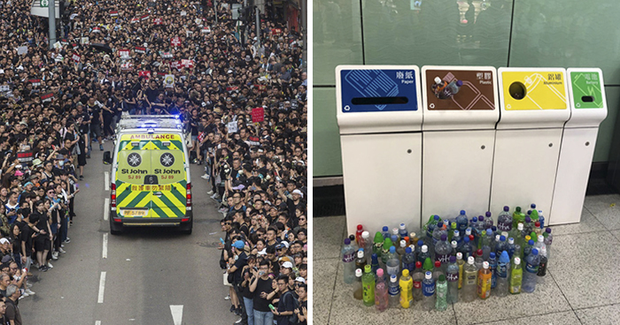 14 Pics From The Massive Protests In Hong Kong That Illustrate The Discipline And Respect Of The People