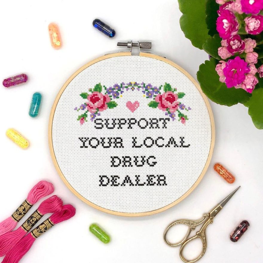 Here Are 21 Of My Funny And Sassy Cross-Stitch Designs