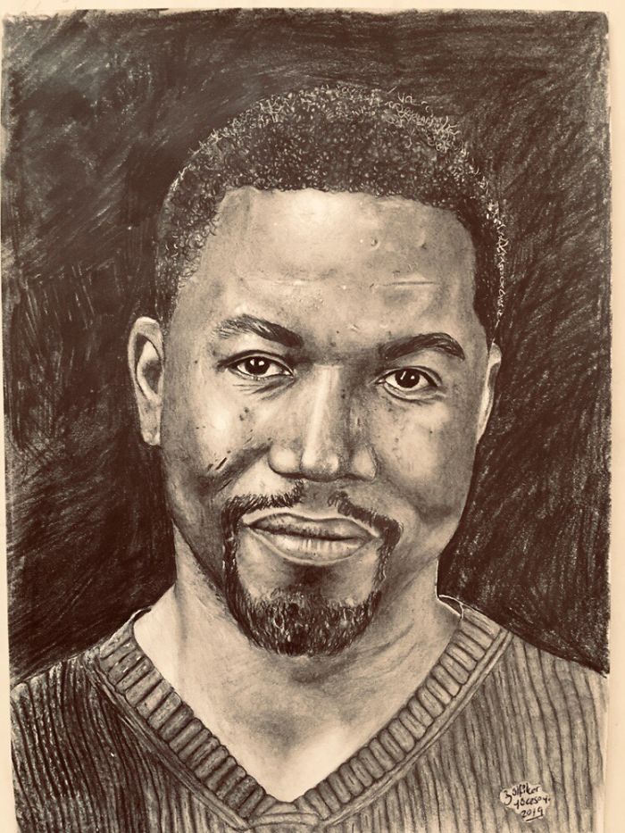 Michael Jai In The Size A3. Pencil Drawing Realistic