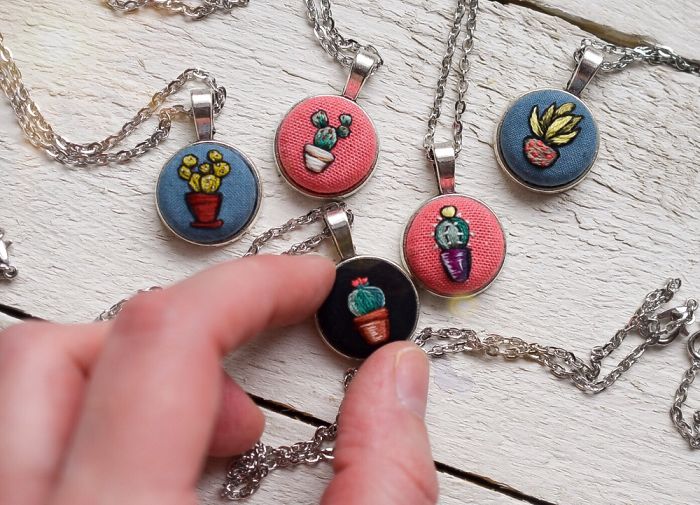 Hand Embroidered Jewelry