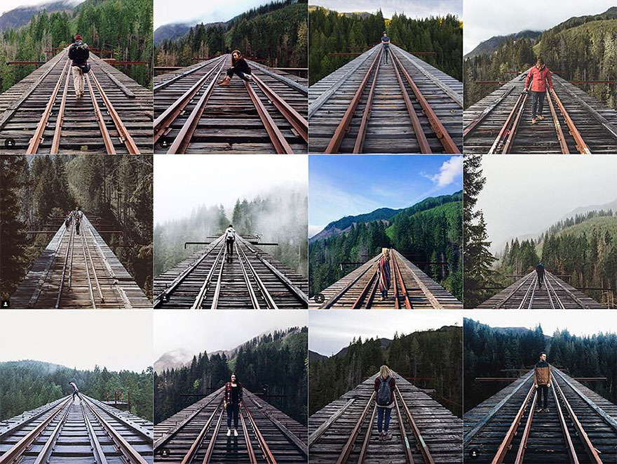 Person Standing In The Middle Of This Insta-Bridge