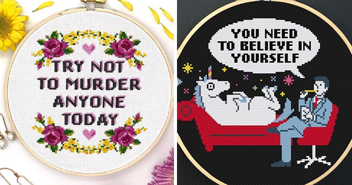 Here Are 21 Of My Funny And Sassy Cross-Stitch Designs