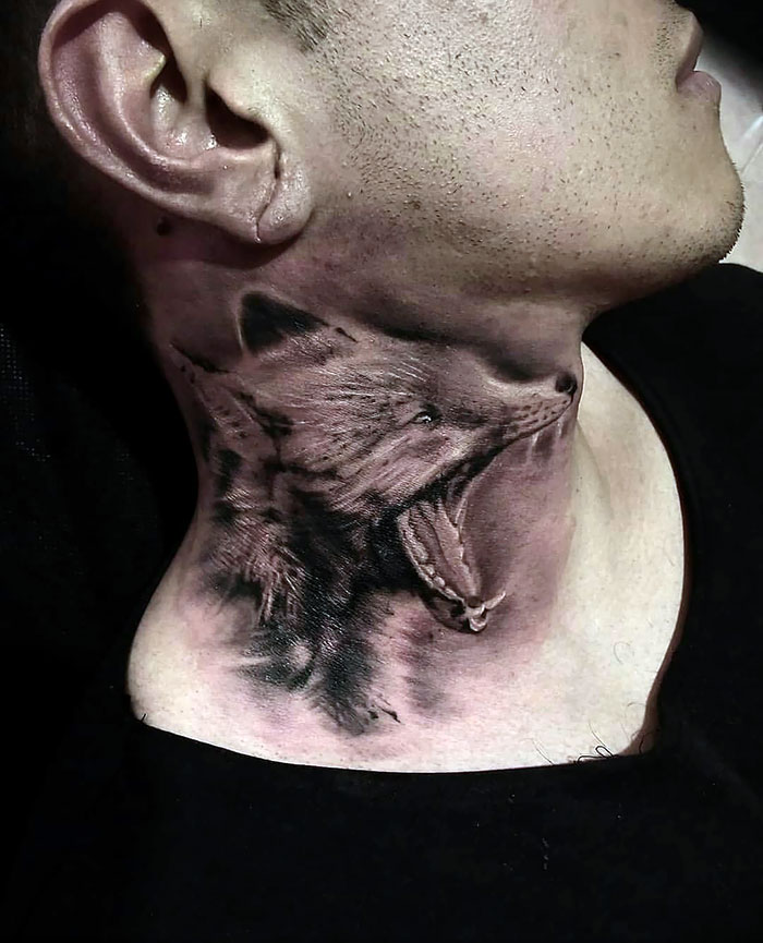 A Small Fox On The Neck