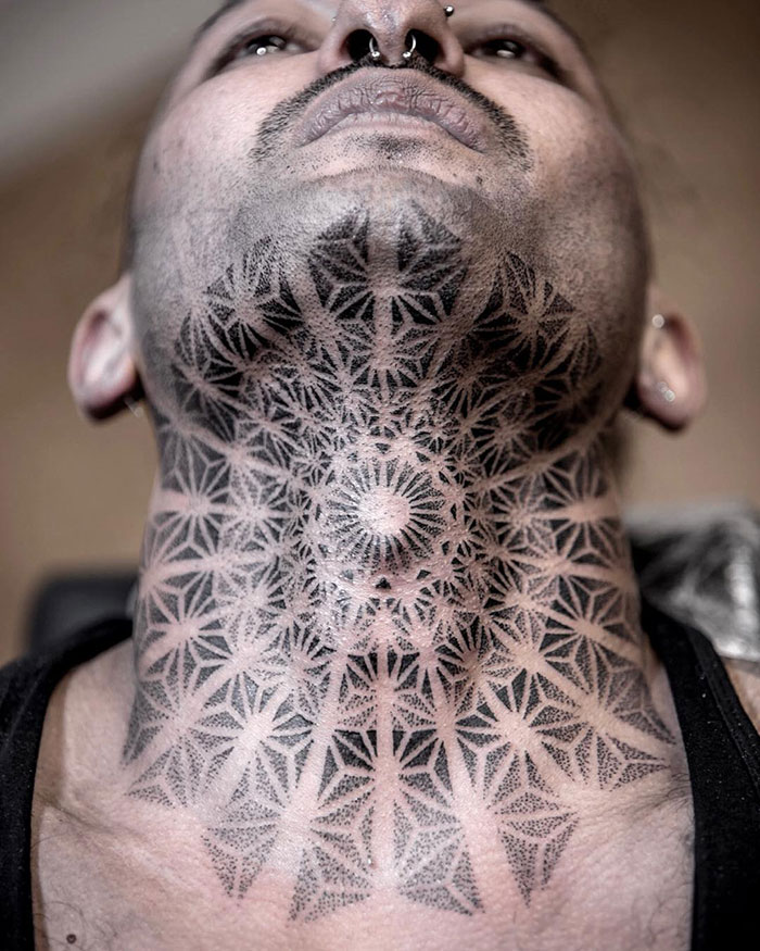 Full Throat Tattoo Design