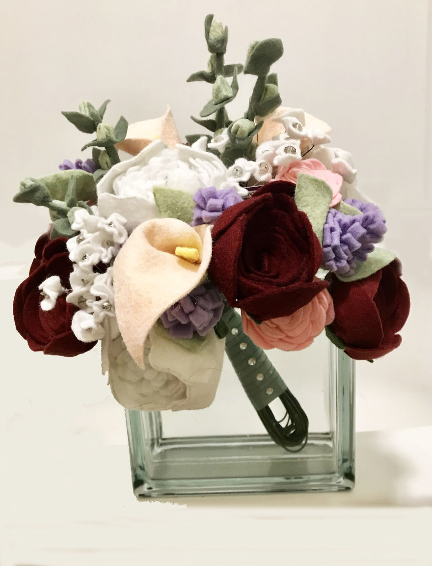 I Started Making Flowers Out Of Felt Because My Pets Always Eat And/Or Destroy Real Ones I Started Making Flowers Out Of Felt Because My Pets Always Eat And/Or Destroy Real Ones