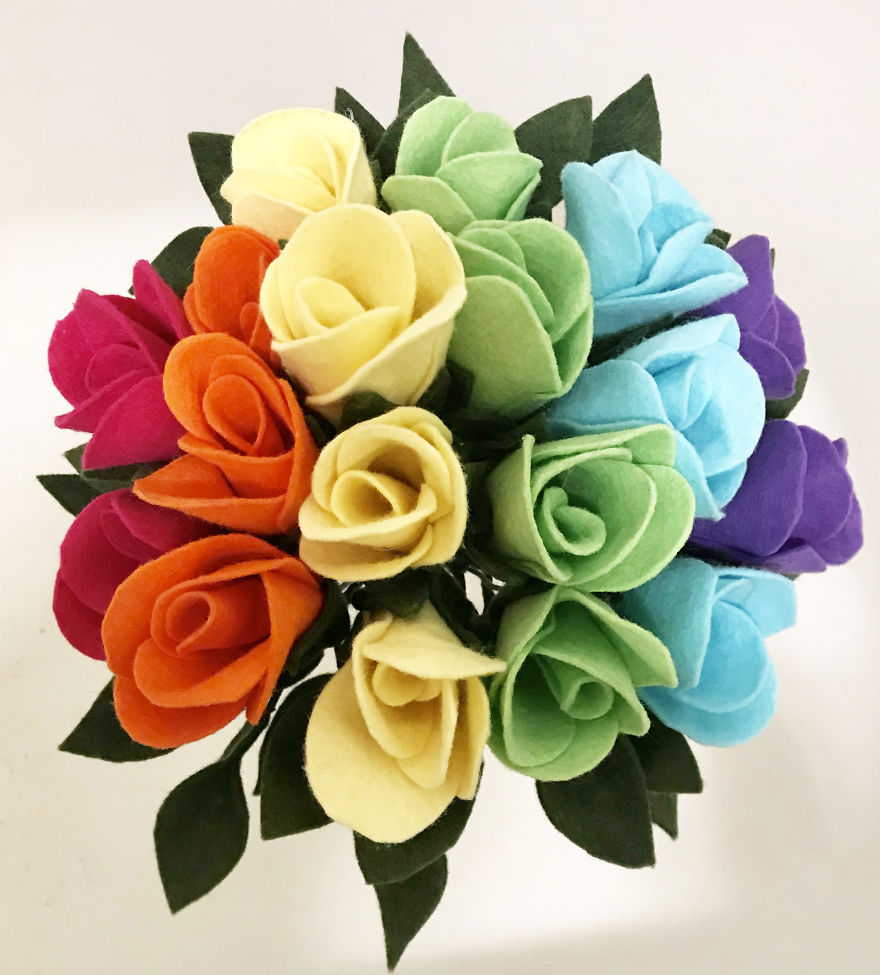 I Started Making Flowers Out Of Felt Because My Pets Always Eat And/Or Destroy Real Ones I Started Making Flowers Out Of Felt Because My Pets Always Eat And/Or Destroy Real Ones