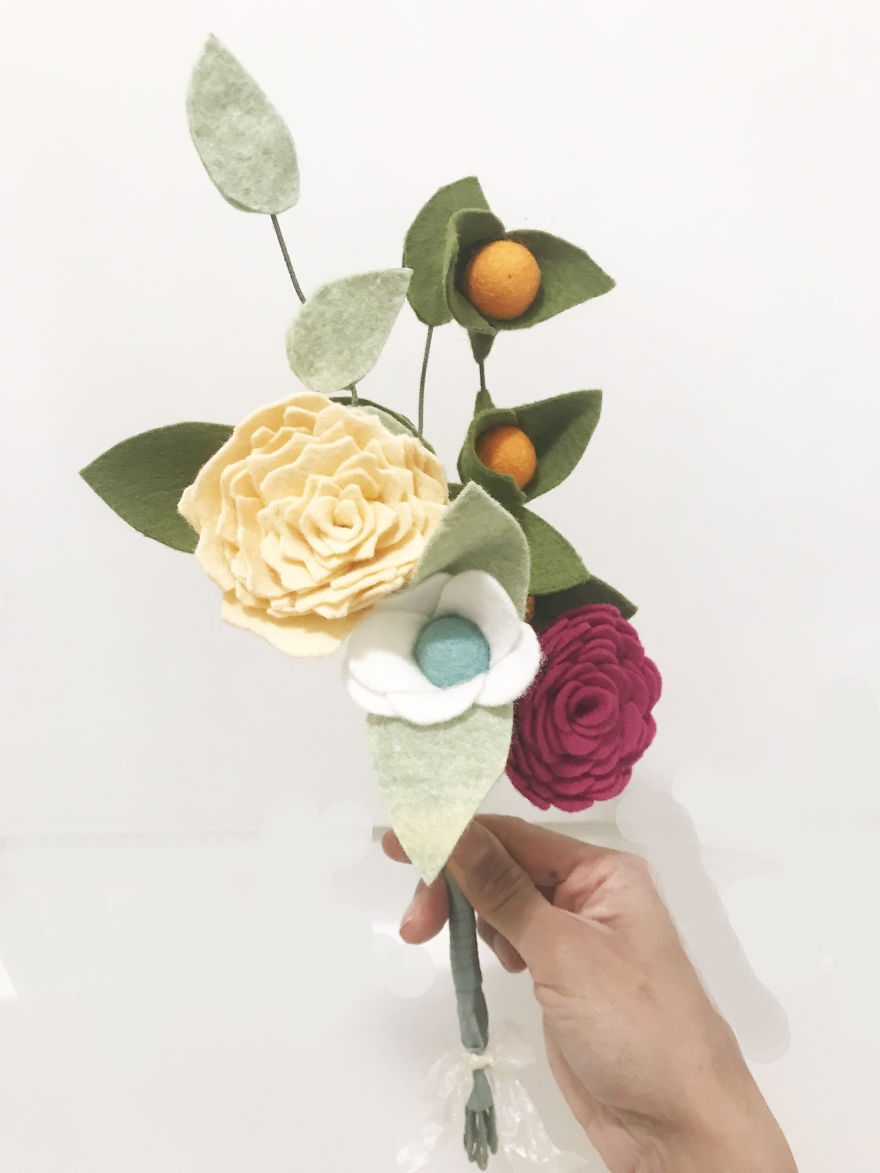 I Started Making Flowers Out Of Felt Because My Pets Always Eat And/Or Destroy Real Ones I Started Making Flowers Out Of Felt Because My Pets Always Eat And/Or Destroy Real Ones