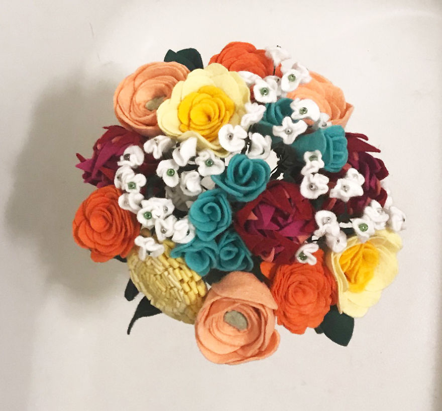 I Started Making Flowers Out Of Felt Because My Pets Always Eat And/Or Destroy Real Ones I Started Making Flowers Out Of Felt Because My Pets Always Eat And/Or Destroy Real Ones