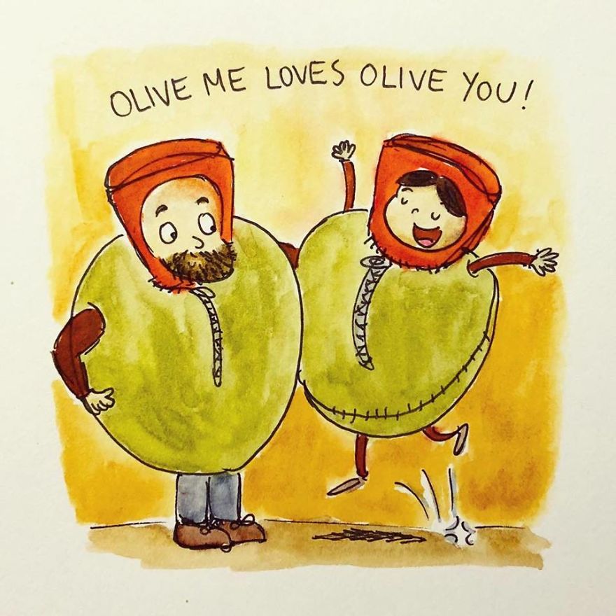 10 Cringey Ways To Say "I Love You" With Punny Drawings