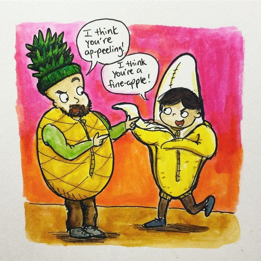 10 Cringey Ways To Say "I Love You" With Punny Drawings