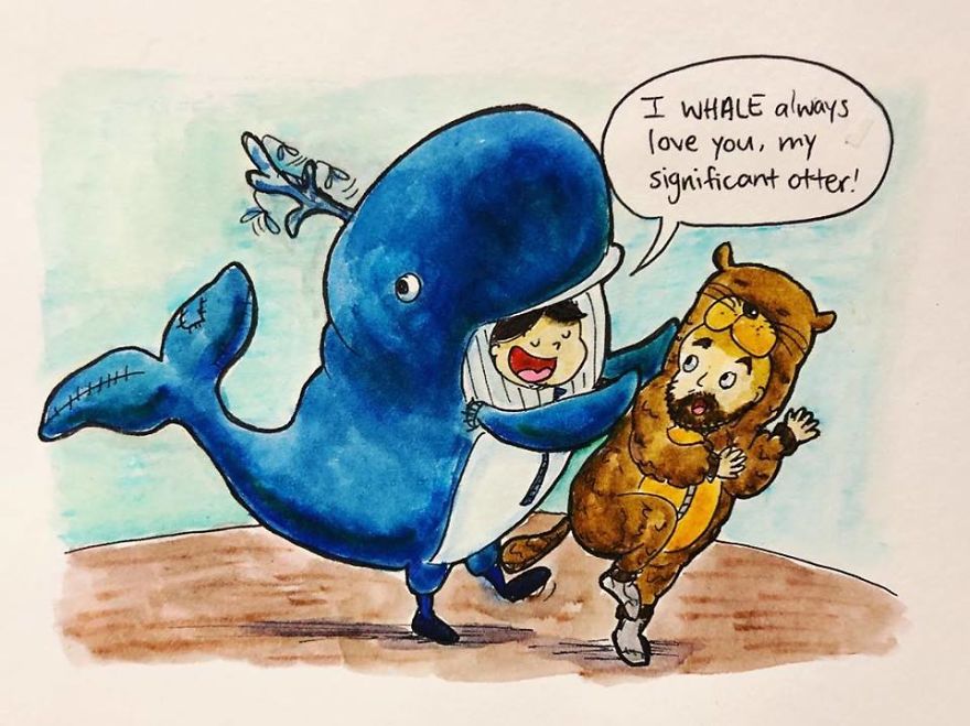 10 Cringey Ways To Say "I Love You" With Punny Drawings