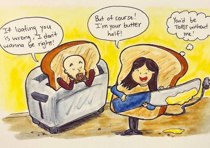 10 Cringey Ways To Say "I Love You" With Punny Drawings