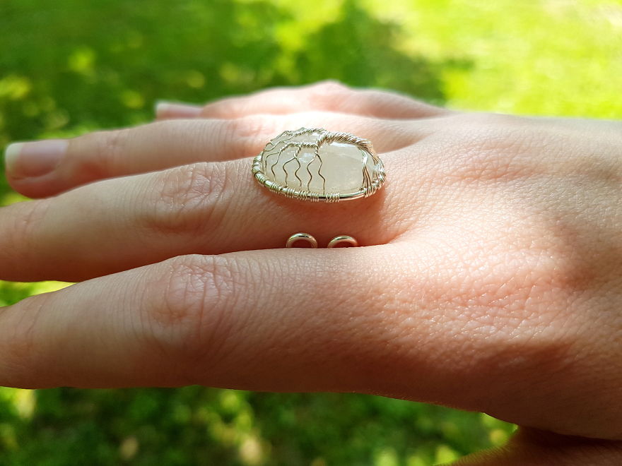 I Made A Moonstone Tree Of Life Ring.