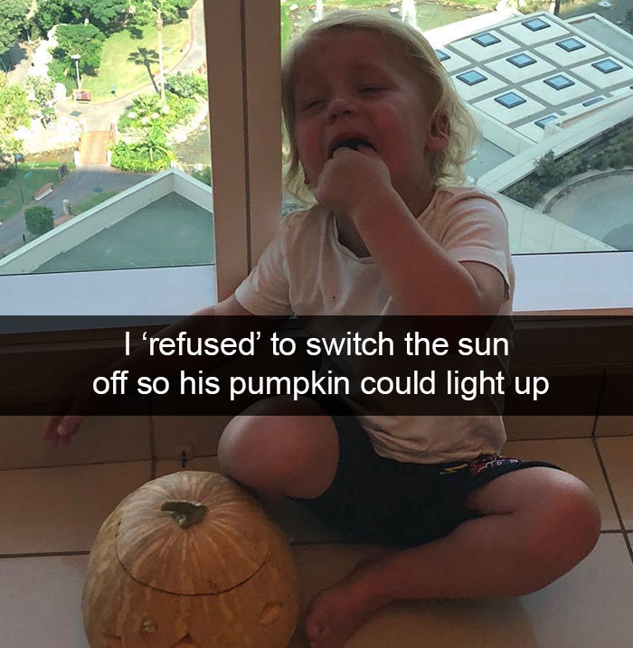 I ‘Refused’ To Switch The Sun Off So His Pumpkin Could Light Up