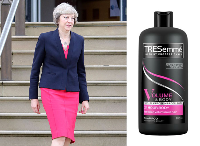 Theresa May Dresses A Lot Like Tresemmé Bottles And The 9 Comparisons Are Hilarious