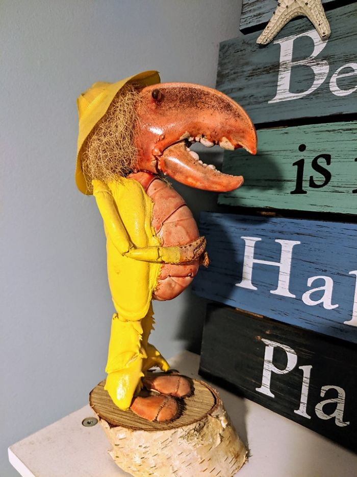 Larry The Lobstah! Found This Bad Boy In Massachusetts And Yes I Bought It. He Now Lives On A Shelf In My Bathroom