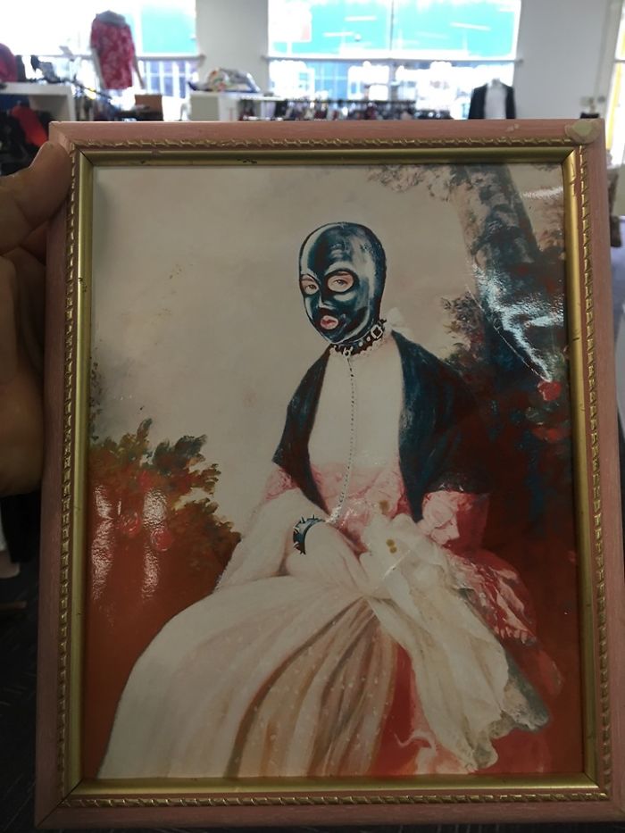 My Husband Found This At A Local Op Shop. Such A Happy Bride In This Painting
