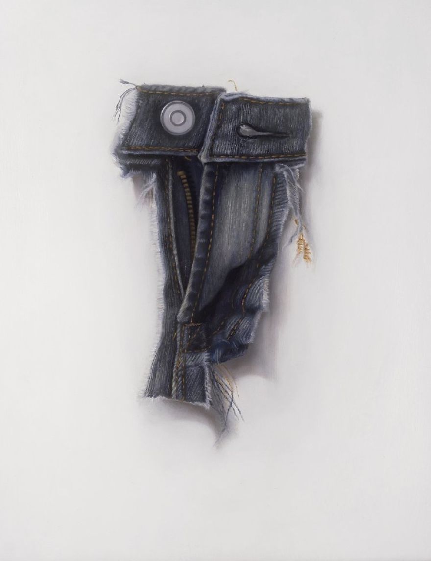 Chicago Artist Creates Photorealistic Denim Art