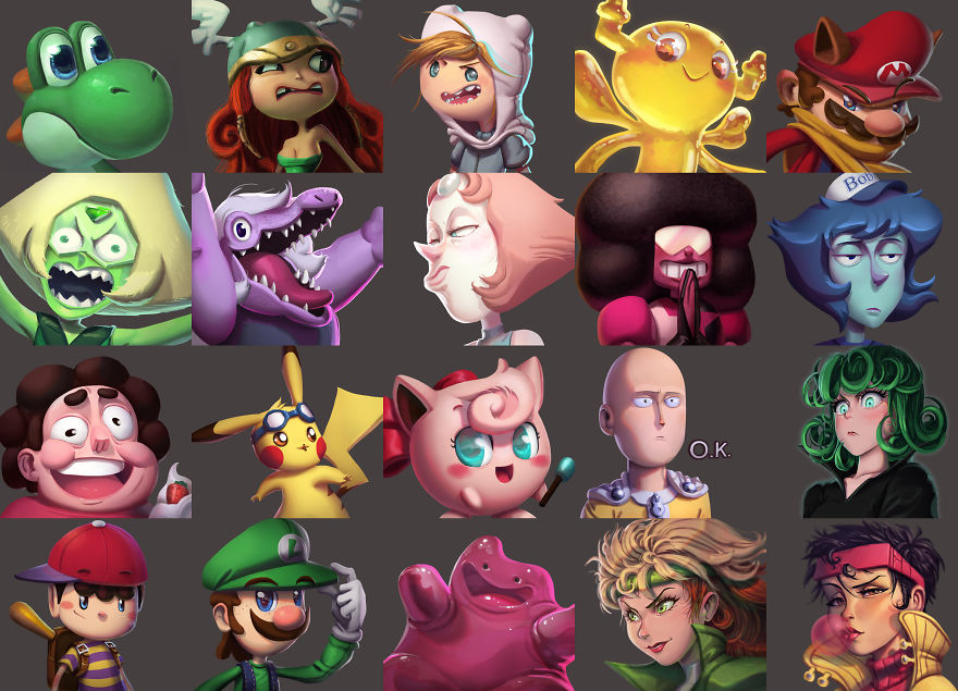 Artist Paints 200+ Pop Culture Characters In 3D Style Artist Paints 200+ Pop Culture Characters In 3D Style