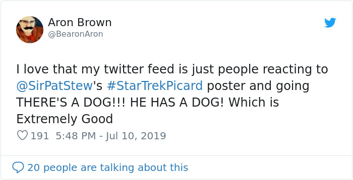 New 'Star Trek: Picard' Poster Features Sir Patrick Stewart And His Companion Dog